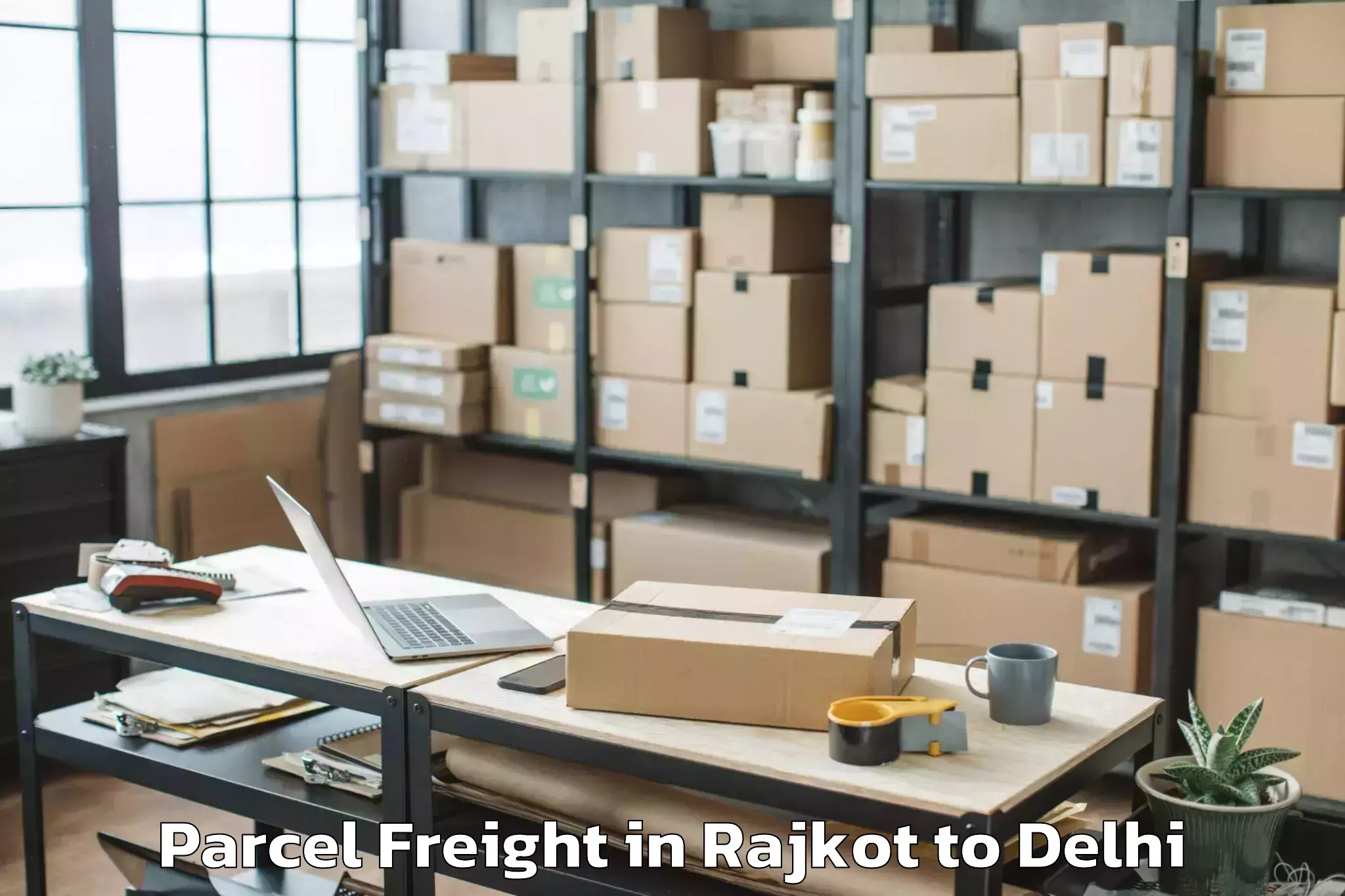 Quality Rajkot to Pitampura Parcel Freight